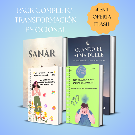 🎁 PACK TRANSFORMACIÓN EMOCIONAL COMPLETO: 2 Ebooks + 2 Guías GRATIS (Valor $30.000 → HOY $10.000)